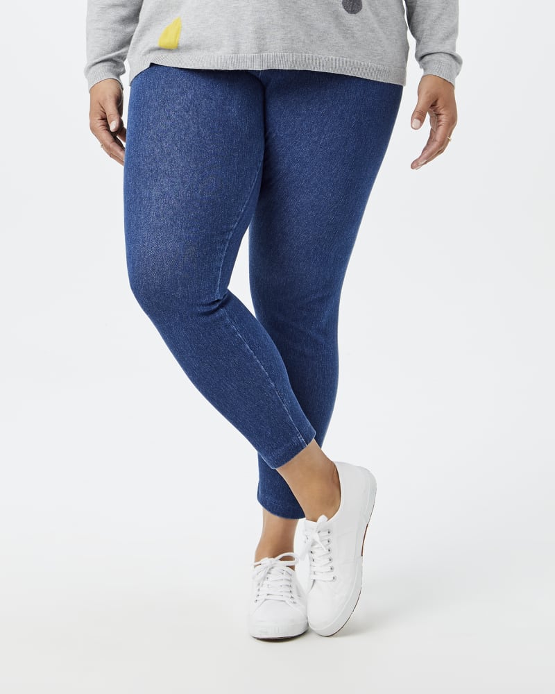 Front of plus size Milan Denim Legging by Lysse for Dia | Dia&Co | dia_product_style_image_id:145334